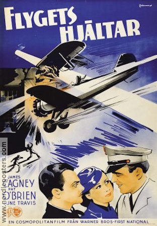 Flygets hjältar 1936 poster James Cagney Pat O´Brien June Travis