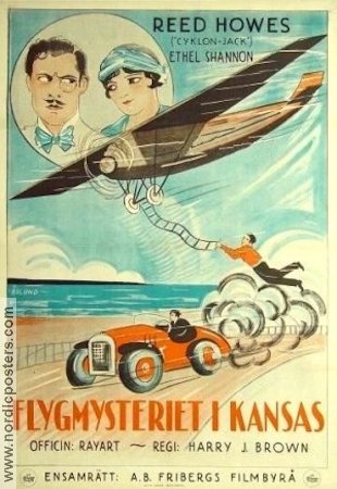 Flygmysteriet i Kansas 1926 movie poster Reed Howes Ethel Shannon