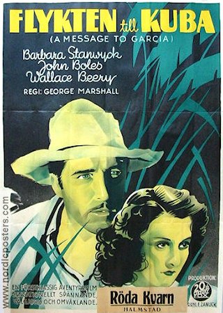 A Message to Garcia 1936 movie poster Barbara Stanwyck John Boles Eric Rohman art