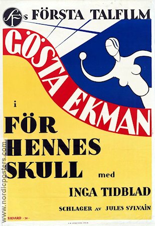 För hennes skull 1930 poster Gösta Ekman Inga Tidblad Paul Merzbach
