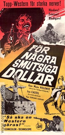 För några smutsiga dollar 1967 poster Gian Maria Volonté Klaus Kinski Martine Beswick Damiano Damiani