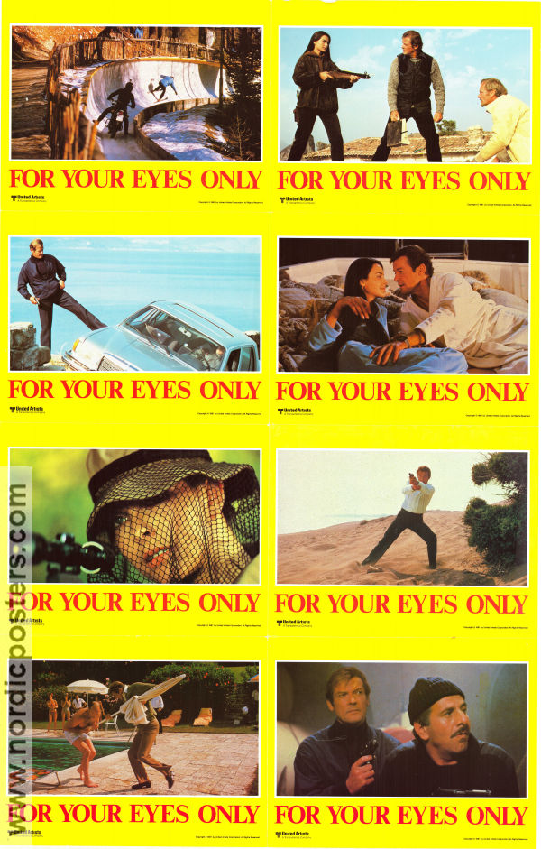 For Your Eyes Only 1981 lobbykort Roger Moore Carole Bouquet Topol John Glen