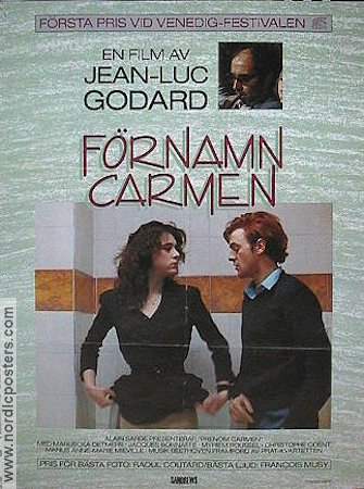 Förnamn Carmen 1984 poster Maruschka Detmers Jean-Luc Godard