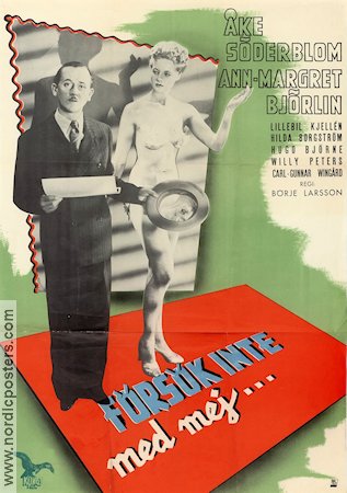 Försök inte med mej 1946 movie poster Åke Söderblom Anne-Margrethe Björlin Börje Larsson
