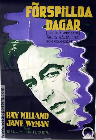The Lost Weekend 1946 movie poster Ray Milland Jane Wyman Billy Wilder