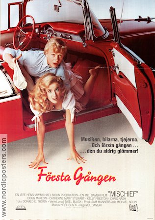 Mischief 1984 movie poster Doug McKeon Catherine Mary Stewart Cars and racing