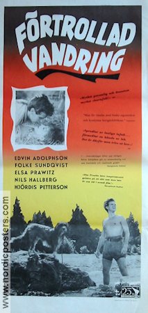Förtrollad vandring 1954 poster Edvin Adolphson Elsa Prawitz Arne Mattsson Hundar