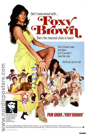 Foxy Brown 1974 movie poster Pam Grier Antonio Fargas Peter Brown Jack Hill