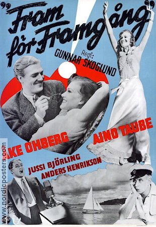 Fram för framgång 1938 poster Jussi Björling Aino Taube