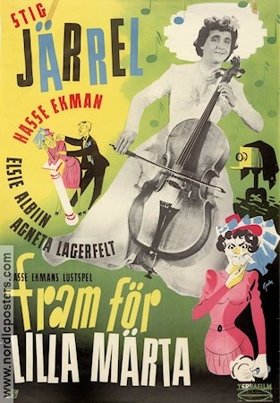 Fram för lilla Märta 1945 movie poster Stig Järrel Elsie Albiin Agneta Lagerfelt Hasse Ekman Instruments