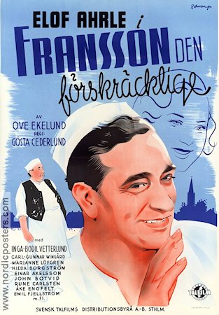 Fransson den förskräcklige 1941 movie poster Elof Ahrle Eric Rohman art