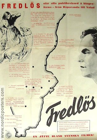Fredlös 1935 movie poster Sten Lindgren