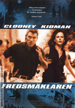 The Peacemaker 1997 movie poster George Clooney Nicole Kidman Marcel Iures Mimi Leder