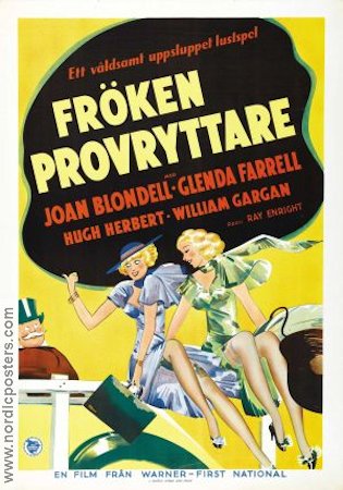 Traveling Saleslady 1935 movie poster Joan Blondell Glenda Farrell