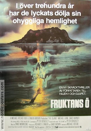 Fruktans ö 1981 poster Michael Caine Berg