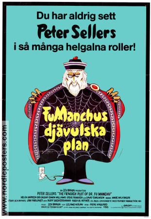 Fu Manchus djävulska plan 1980 poster Peter Sellers Helen Mirren Piers Haggard Asien