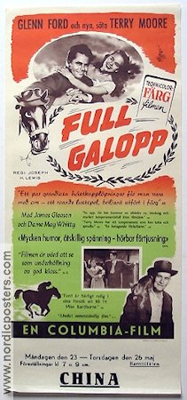 The Return of October 1949 movie poster Glenn Ford Terry Moore Horses