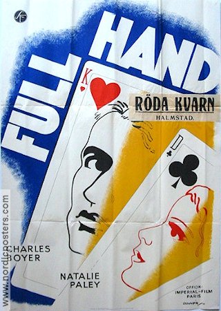 L´epervier 1935 movie poster Charles Boyer Natalie Paley Gambling Art Deco
