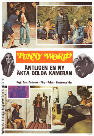Funny World 1978 poster Itzik Albeck Boaz Davidson Uri Gross Tzvi Shissel Från TV Filmen från: Israel