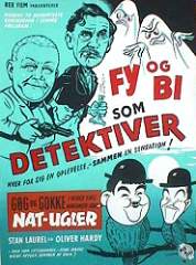 Fy og Bi som Detektiver 1940 movie poster Fyrtornet och Släpvagnen Laurel and Hardy Denmark