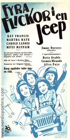 Four Jills in a Jeep 1944 movie poster Kay Francis Martha Raye War