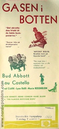 Gasen i botten 1955 poster Abbott and Costello