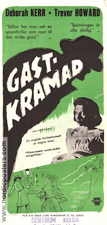 Gastkramad 1946 poster Deborah Kerr Trevor Howard Raymond Huntley Frank Launder Film Noir