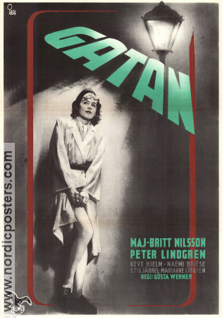 Gatan 1949 poster Maj-Britt Nilsson Peter Lindgren Keve Hjelm Gösta Werner Affischkonstnär: Gösta Åberg