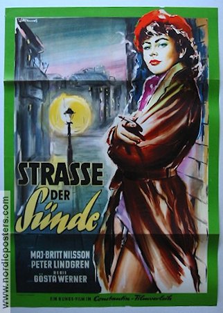 Strasse der Sünde 1950 movie poster Maj-Britt Nilsson