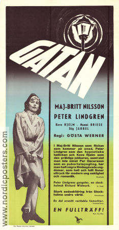 Gatan 1949 poster Maj-Britt Nilsson Peter Lindgren Keve Hjelm Gösta Werner Damer