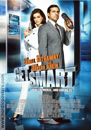 Get Smart 2008 movie poster Steve Carell Anne Hathaway Alan Arkin Peter Segal From TV Agents