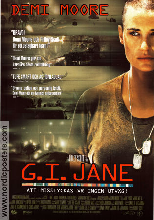 G.I. Jane 1997 movie poster Demi Moore Viggo Mortensen Anne Bancroft Ridley Scott War
