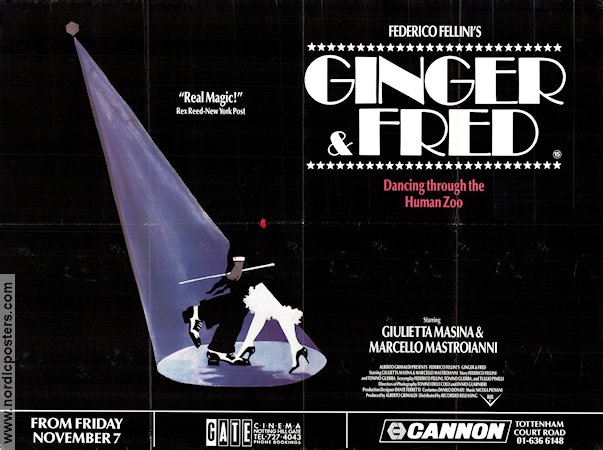 Ginger e Fred 1986 movie poster Giulietta Masina Marcello Mastroianni Federico Fellini Dance
