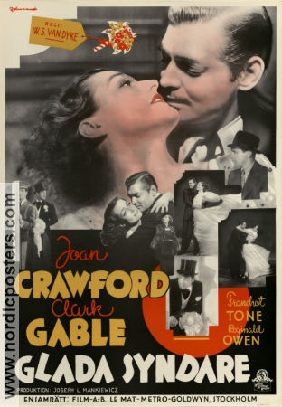 Love on the Run 1936 movie poster Joan Crawford Clark Gable WS Van Dyke