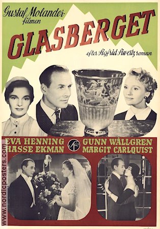 Glasberget 1953 movie poster Eva Henning Gunn Wållgren Hasse Ekman Gustaf Molander