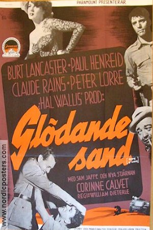 Rope of Sand 1950 movie poster Burt Lancaster Paul Henreid