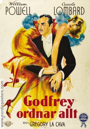 My Man Godfrey 1936 movie poster William Powell Carole Lombard