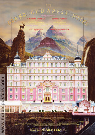 The Grand Budapest Hotel 2014 poster Ralph Fiennes Tony Revolori F Murray Abraham Edward Norton Jude Law Tilda Swinton Wes Anderson Berg