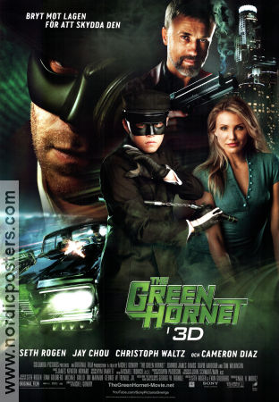 The Green Hornet 2011 movie poster Seth Rogen Jay Chou Christoph Waltz Michel Gondry