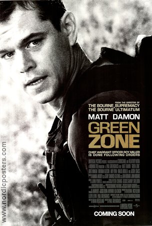 The Green Zone 2010 movie poster Matt Damon Jason Isaacs Greg Kinnear Paul Greengrass