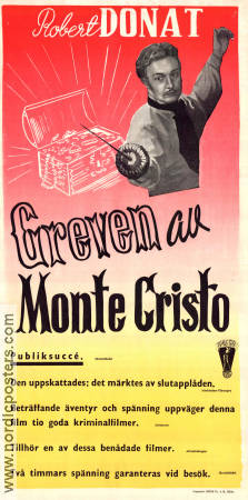The Count of Monte Christo 1934 movie poster Robert Donat Writer: Alexander Dumas