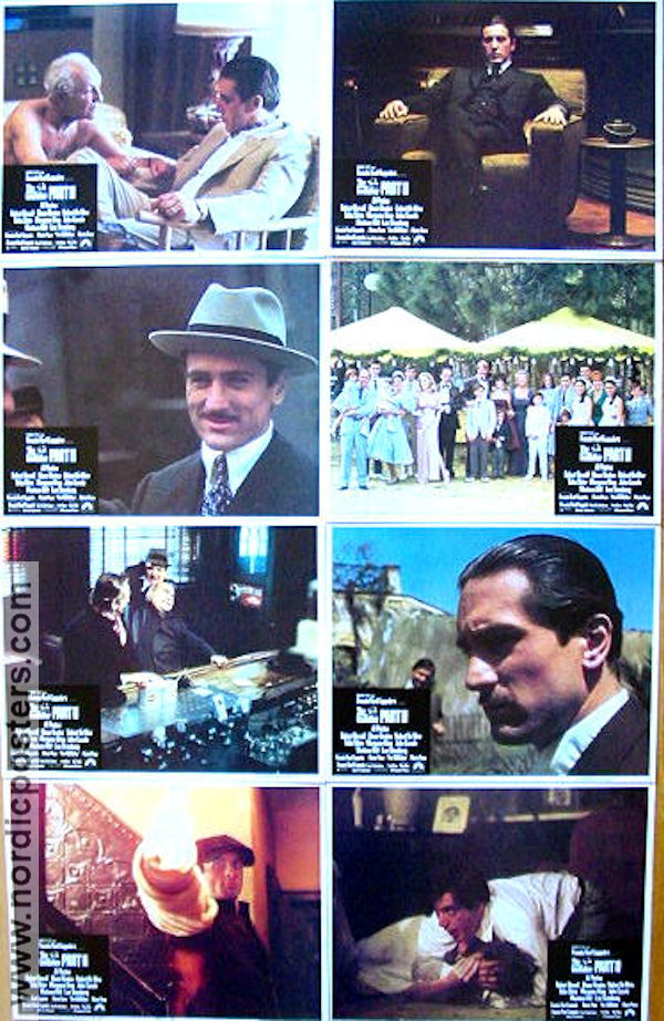 The Godfather: Part 2 1974 lobby card set Al Pacino Robert Duvall Diane Keaton Robert De Niro Francis Ford Coppola Mafia