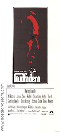The Godfather 1972 movie poster Marlon Brando Al Pacino James Caan Francis Ford Coppola Mafia