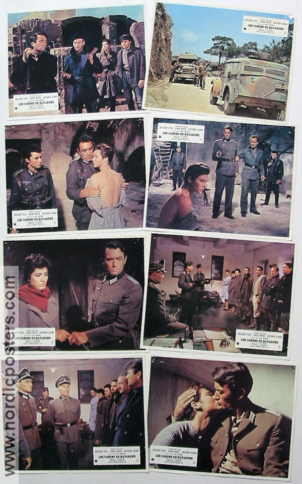 The Guns of Navarone 1961 lobbykort Gregory Peck David Niven Anthony Quinn