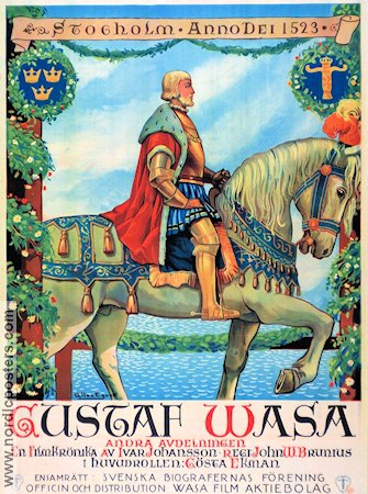 Gustaf Wasa II 1928 poster Gösta Ekman John W Brunius