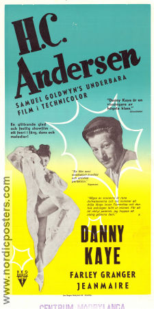Hans Christian Andersen 1952 movie poster Danny Kaye Zizi Jeanmaire Farley Granger Charles Vidor Musicals Denmark