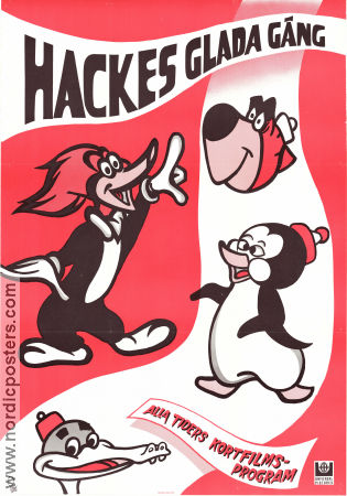 Hackes glada gäng 1969 poster Hacke Hackspett Woody Woodpecker Walter Lantz Animerat