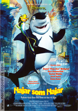 Shark Tale 2004 movie poster Will Smith Bibo Bergeron Animation Fish and shark