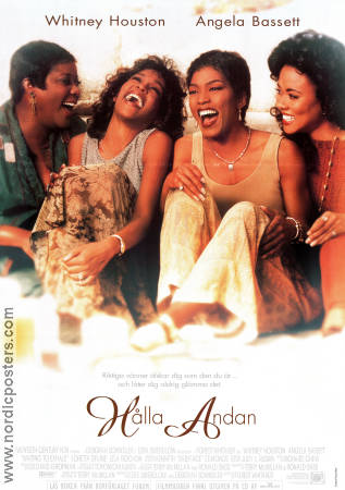 Hålla andan 1995 poster Whitney Houston Angela Bassett Loretta Devine Forest Whitaker Black Cast