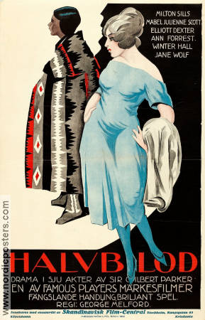 Halvblod 1920 poster Mabel Julienne Scott Milton Sills George Melford Eric Rohman art